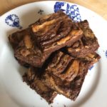 Salted chocolate peanut butter swirl brownies