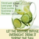 KETO – Easy Flat Tummy Water Recipe (Ginger Lemon Cucumber Mint Water Recipe)