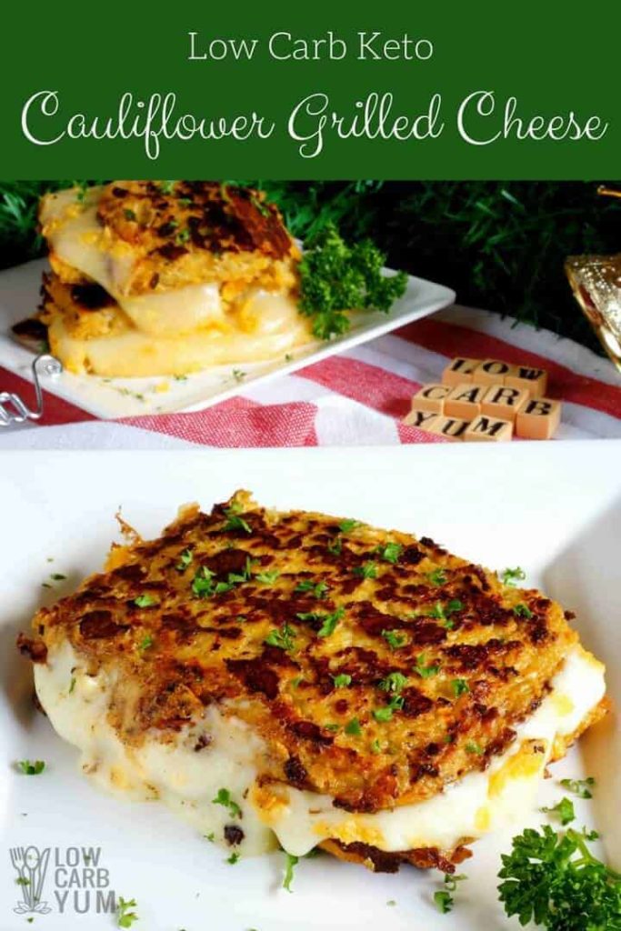 KETO GRILLED CHEESE SANDWICH WITH CAULIFLOWER BREAD
