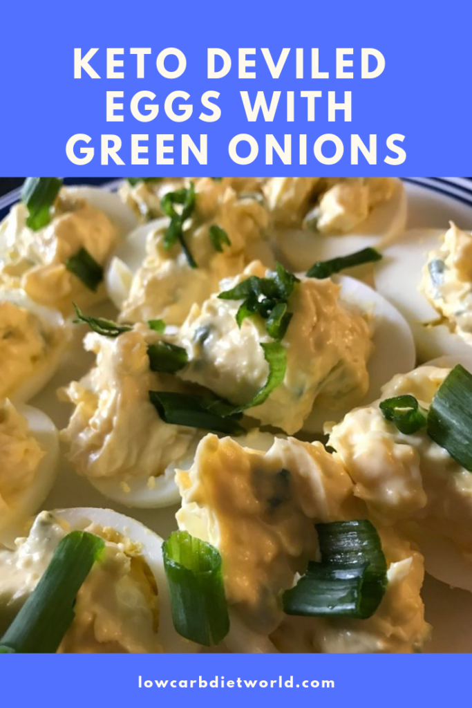 Keto Deviled eggs with green onions