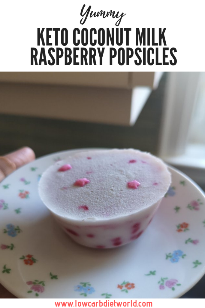 Keto Coconut Milk Raspberry Popsicles